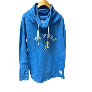 Kansas Sweatshirt Original Retro Brand Cowl Neck with Drawstring